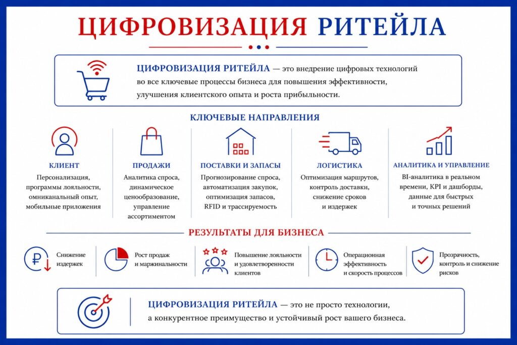 Цифровые технологии в розничной торговле: от кассы до аналитики данных